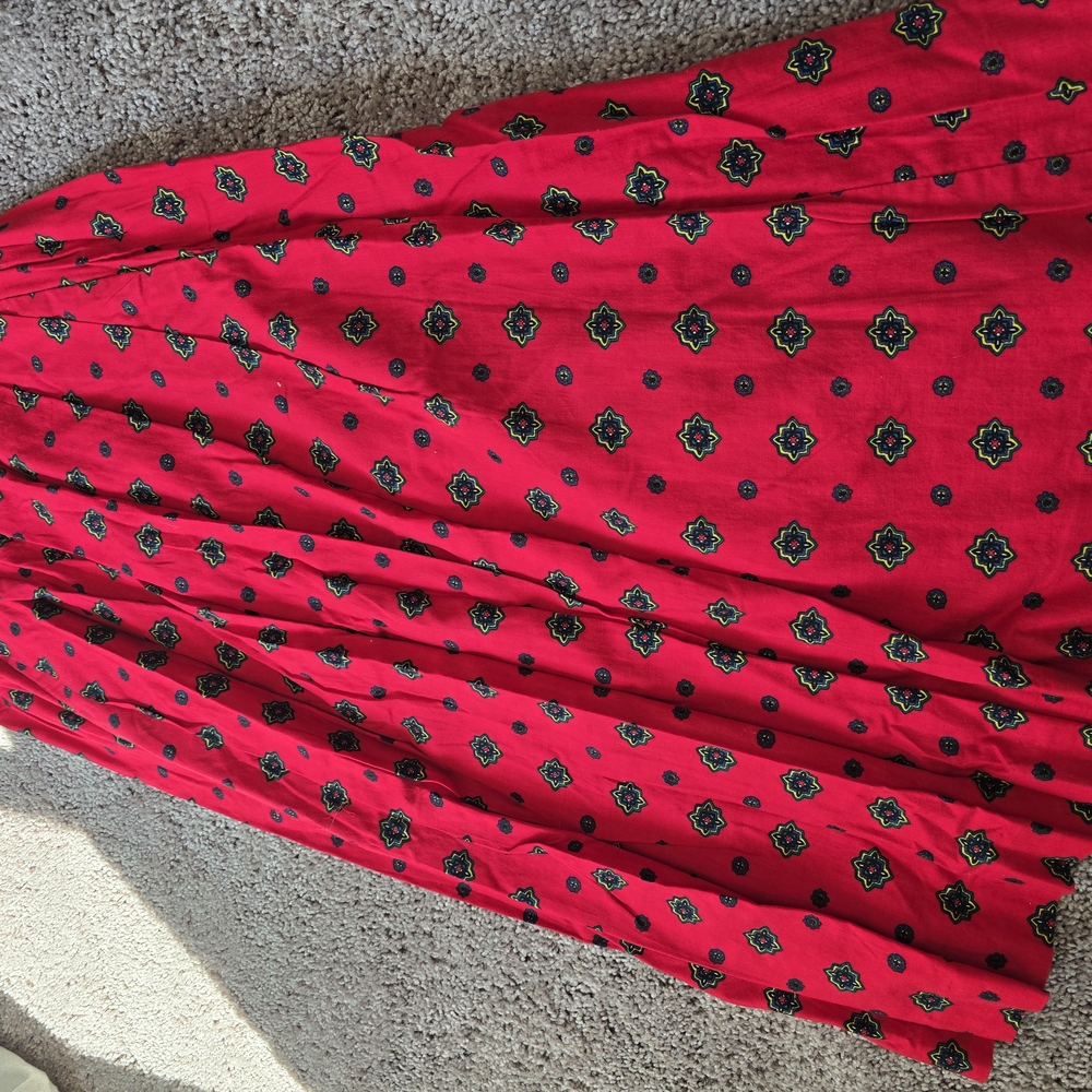 Red Patterned Women's Skirt